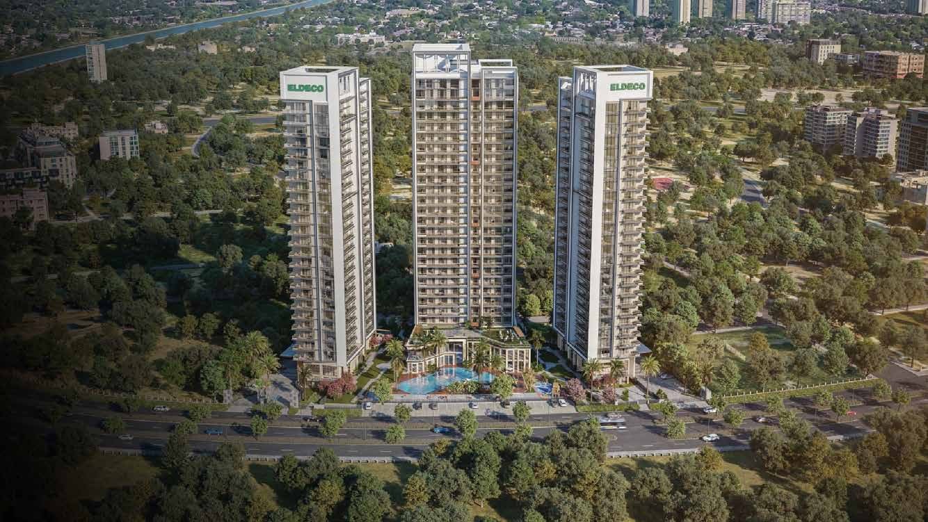 Eldeco Trinity — three towers, artistic render